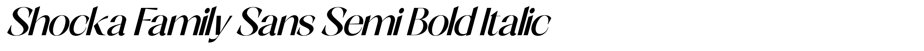 Shocka Family Sans Semi Bold Italic